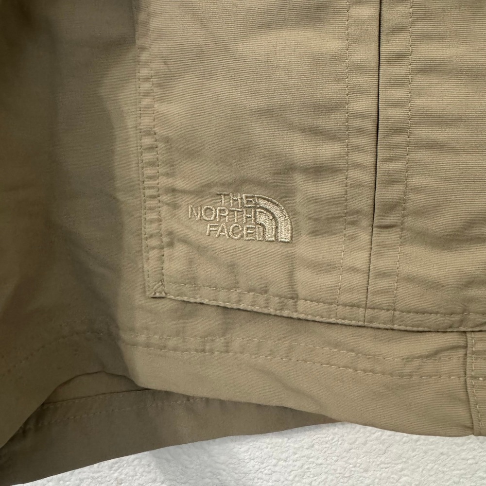 VTG The North Face Mens Khaki Nylon Cargo Shorts M Belted Hiking Gorpcore Y2K - Picture 6 of 7